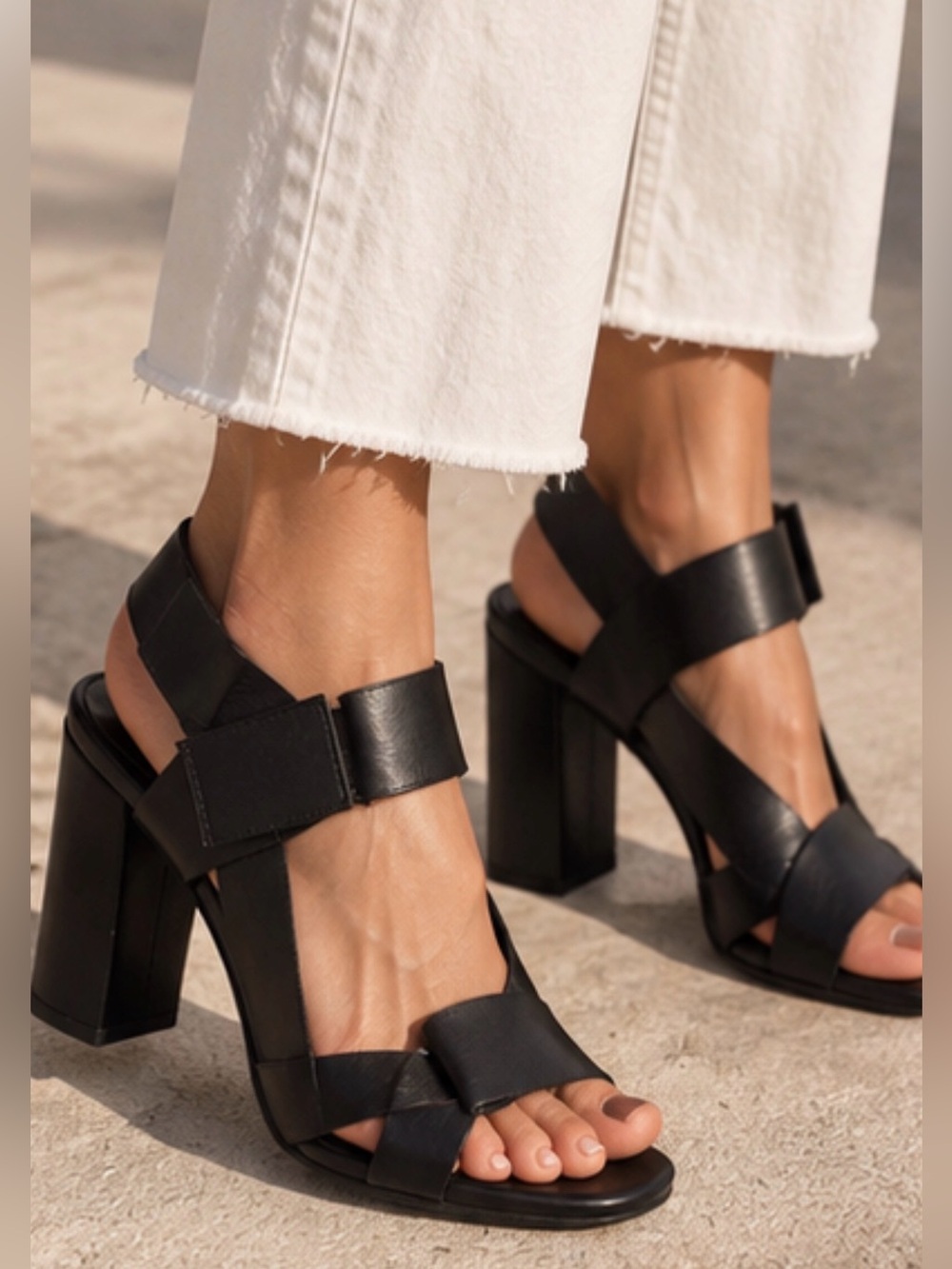 Pierre Hardy Black Leather Strappy Heels Size 38.5